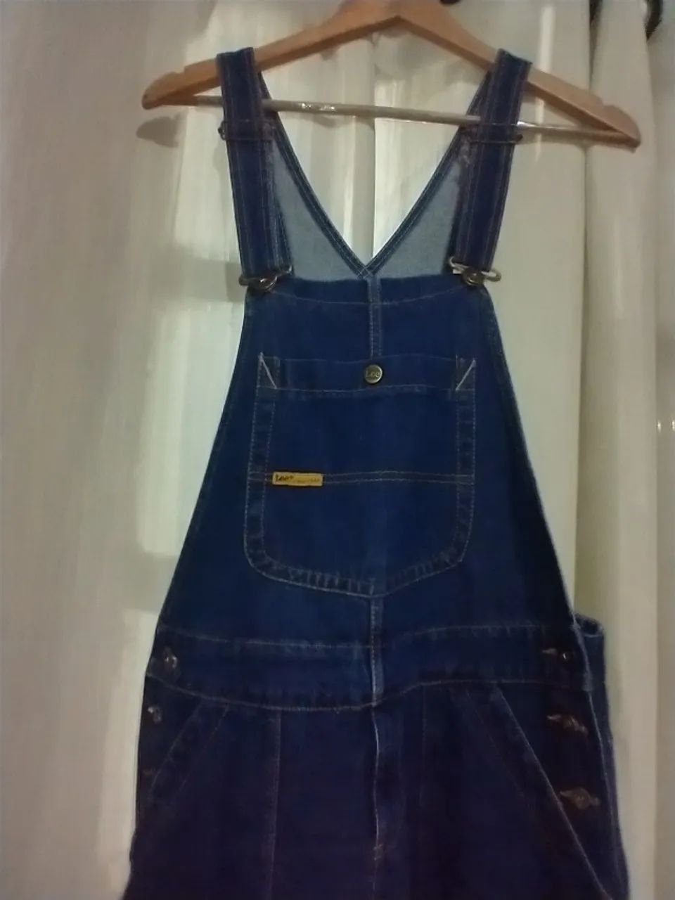 Macacão jeans Lee lindo, bem azul jeans, perfeito! - Foto 4