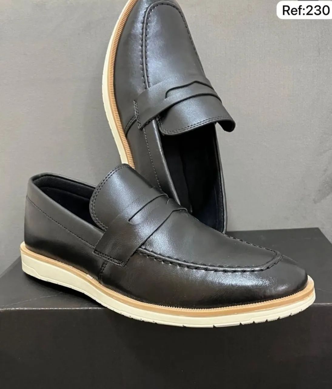 Sapato Mocassim Couro - Ref:230