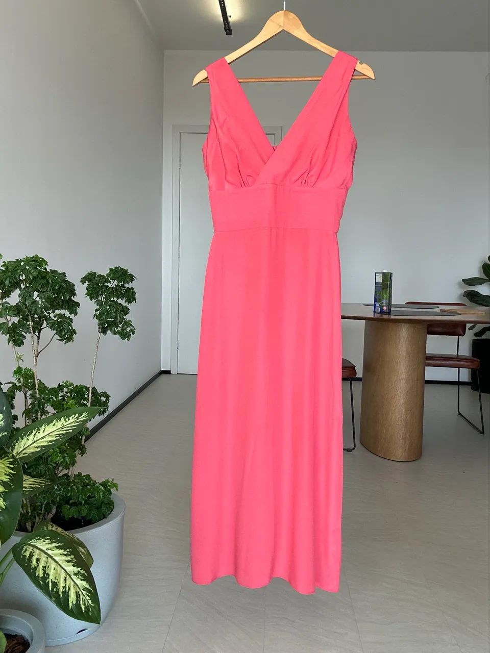 Vestido Longo M Rosa Elegante e Moderno
