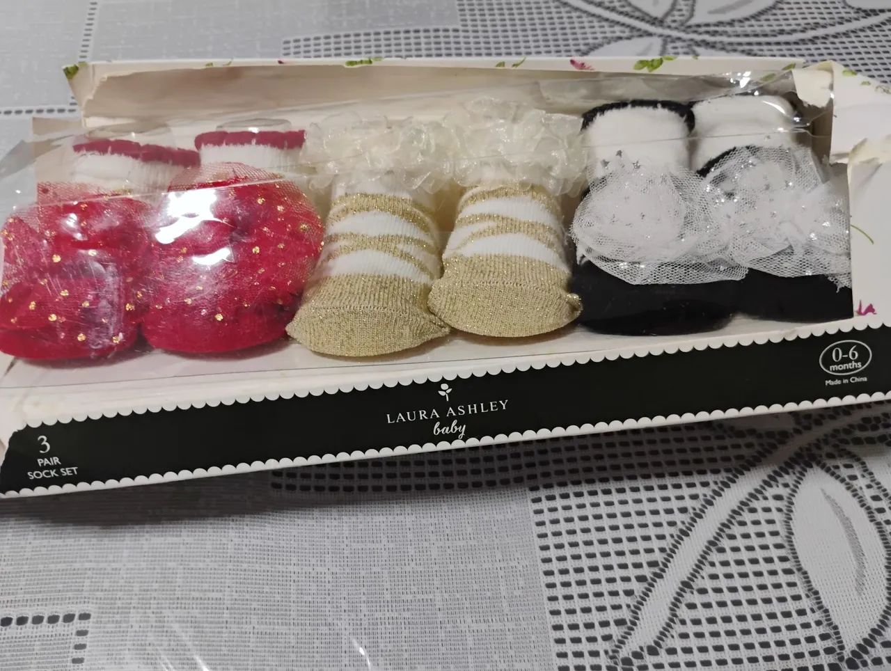 Kit 3 Pares de Meias Bebê Laura Ashley