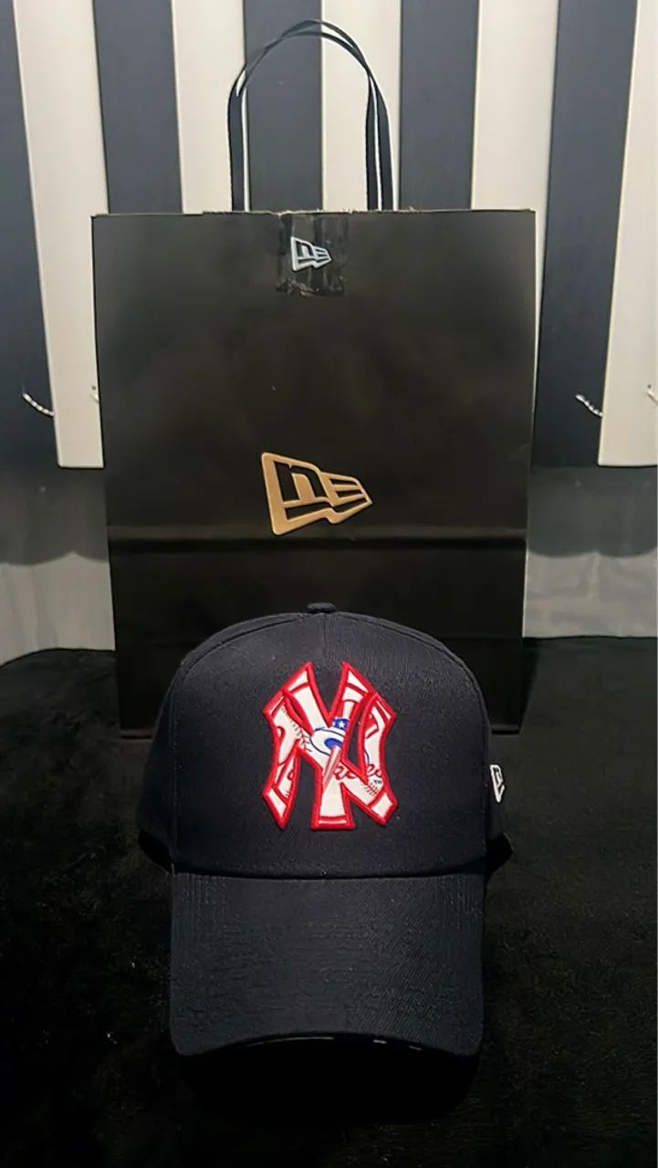 Boné New Era 9forty A-frame New York Yankees World Of Azul - Foto 3