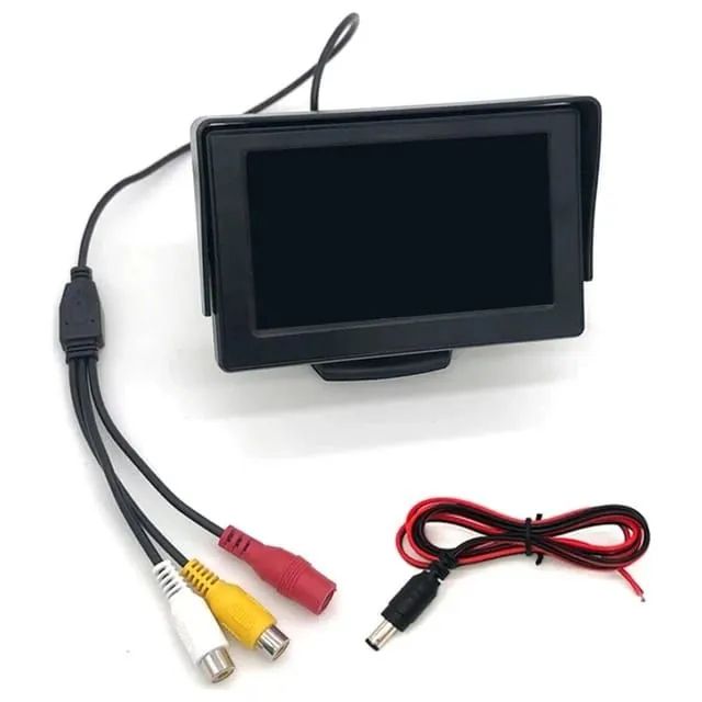 Monitor LCD TFT 4.3" Alta Definição, Display de Câmera de Ré 4.3 Polegadas