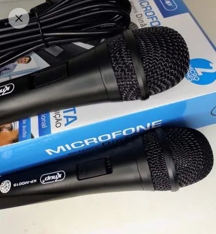 Duplo, microfone com fio (duas unidades)