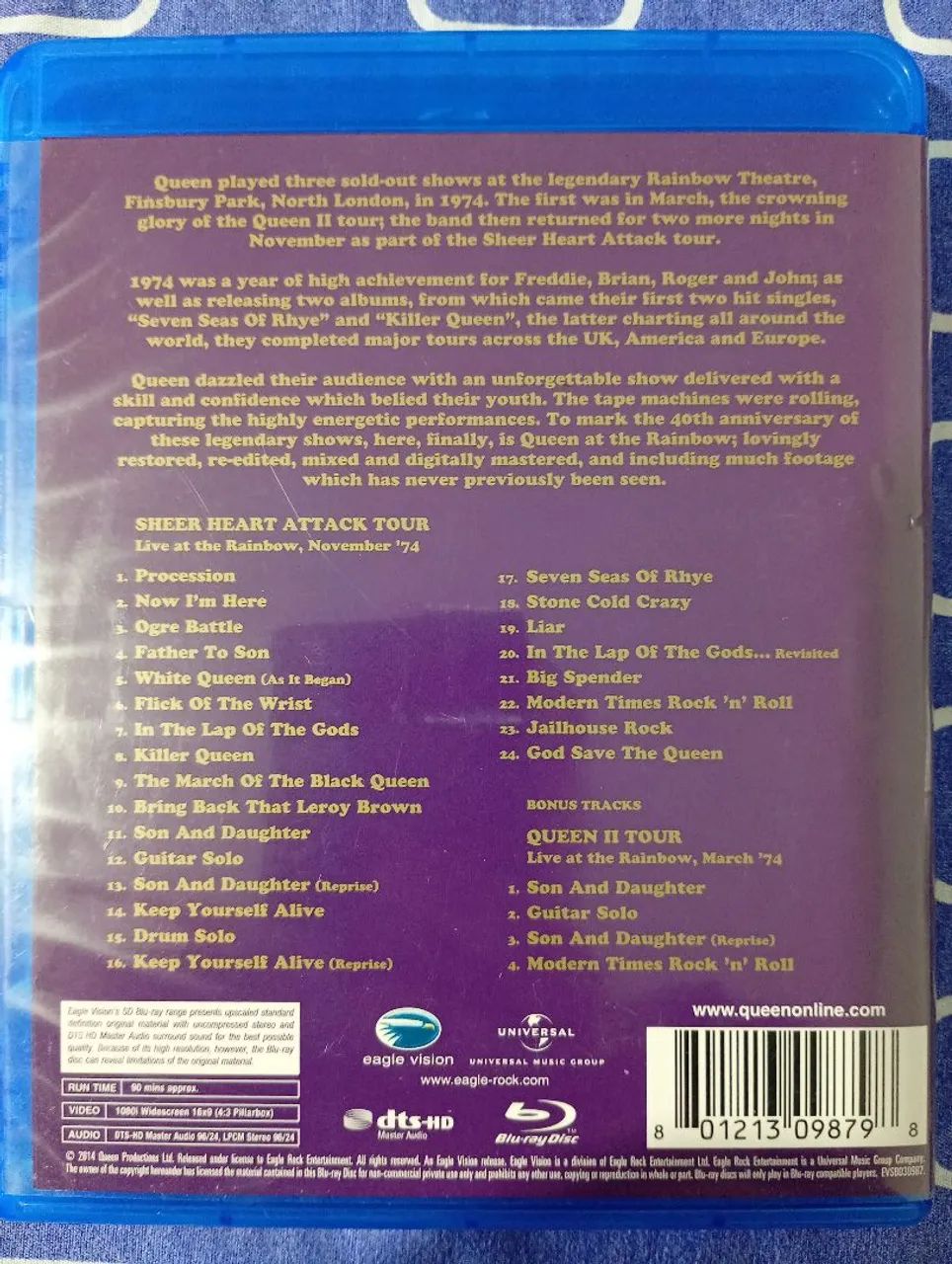 BLU-RAY QUEEN LIVE AT THE RAINBON 74 - Foto 2