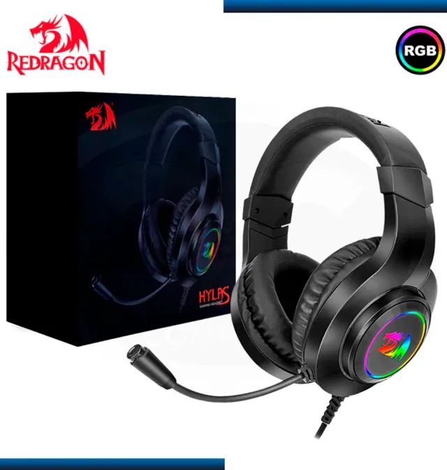 Redragon Gamer HYLAS H260 RGB 3.5mm gaming Headphone Headset Fone de ouvido com microfone 
