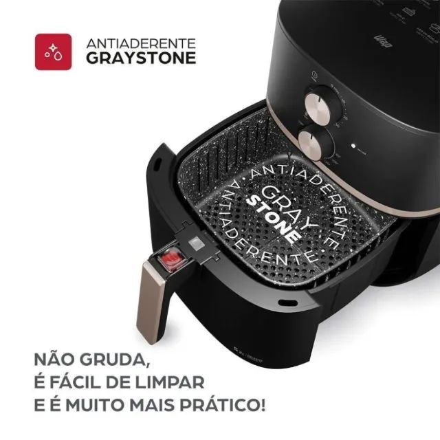 Fritadeira Air Fryer Elétrica Wap 5,2 Litros Grand Family - NOVA - Foto 4