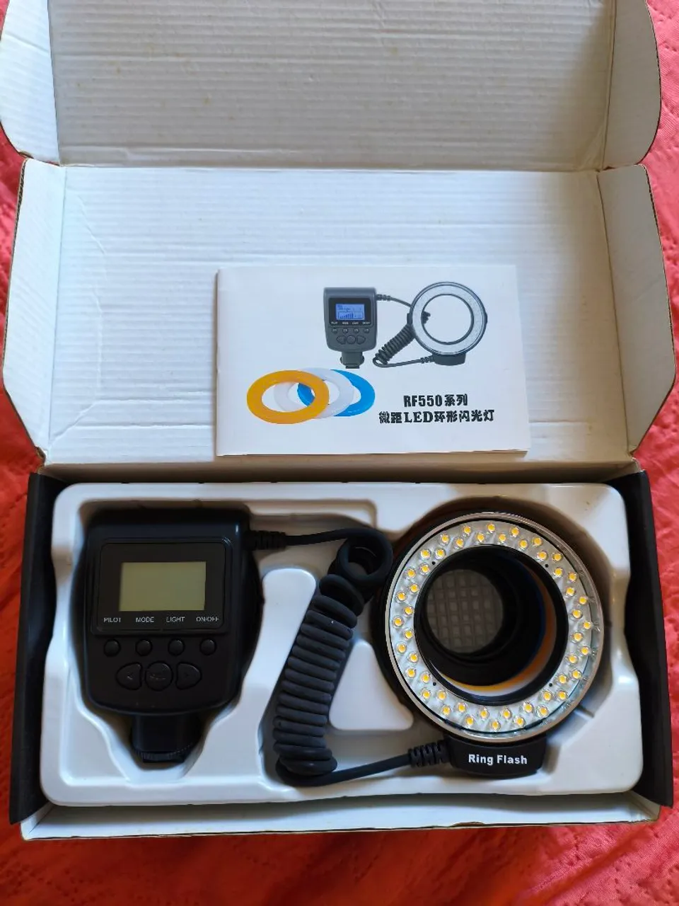 Ring Flash LED Macro RF-550D para Fotografia