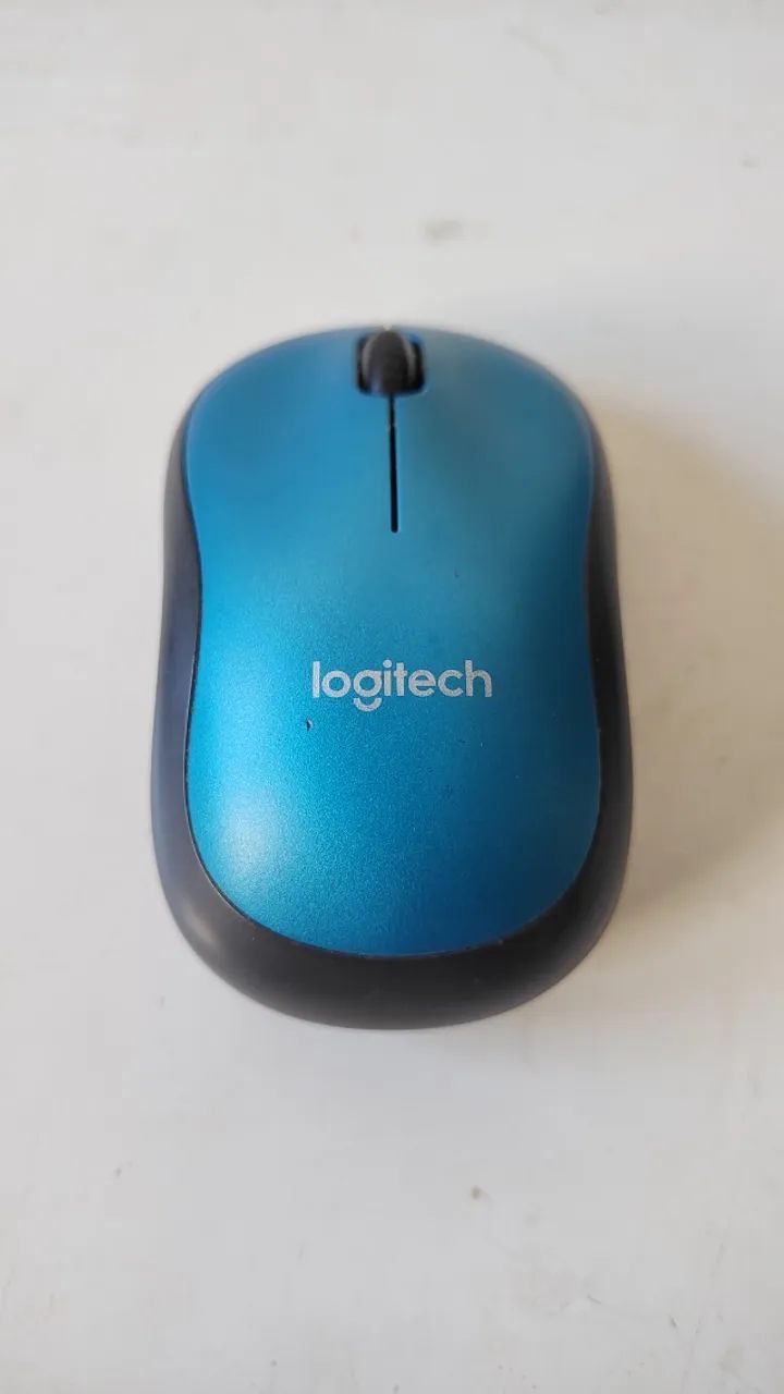 Mouse sem fio Logitech Laser, sensor USB - Azul