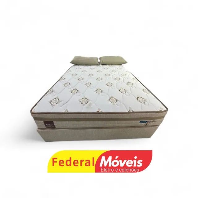 Cama Box Casal Colchão + Base 1,38m - Promoção!