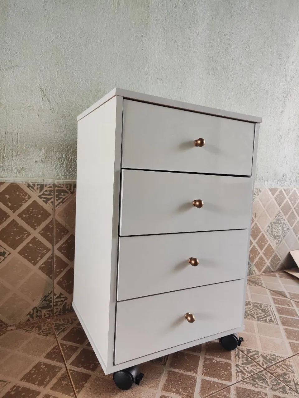 Gaveteiro Branco com Rodinhas - Ideal para Escritório