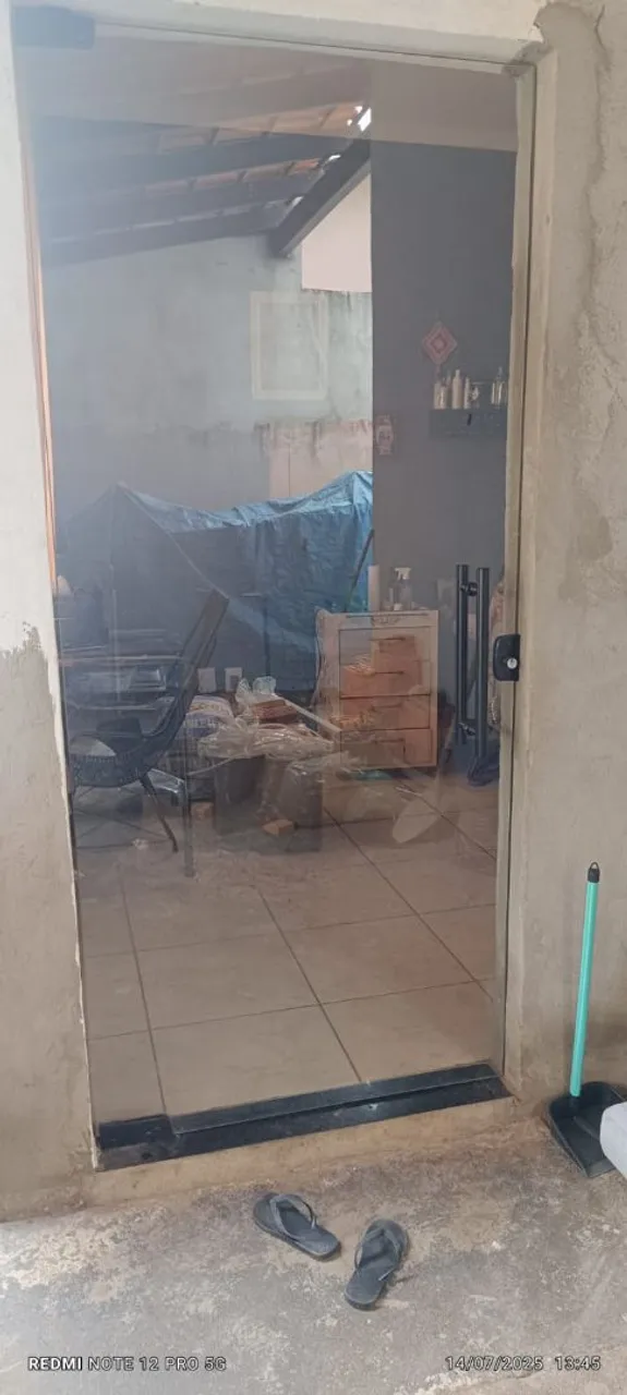 Porta de vidro para área externa