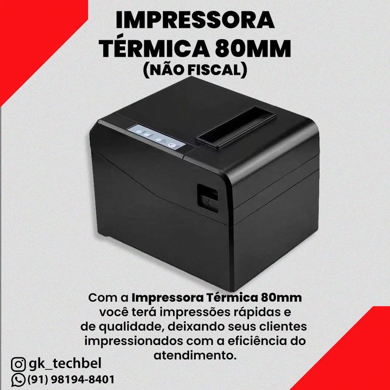 Impressora Térmica 80mm Não Fiscal (entrega gratis)