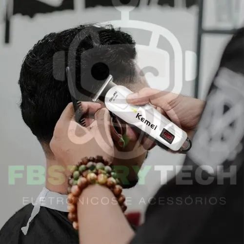 Máquina de Cortar Cabelo Profissional Kemei KM-809A - 2025 - Foto 3