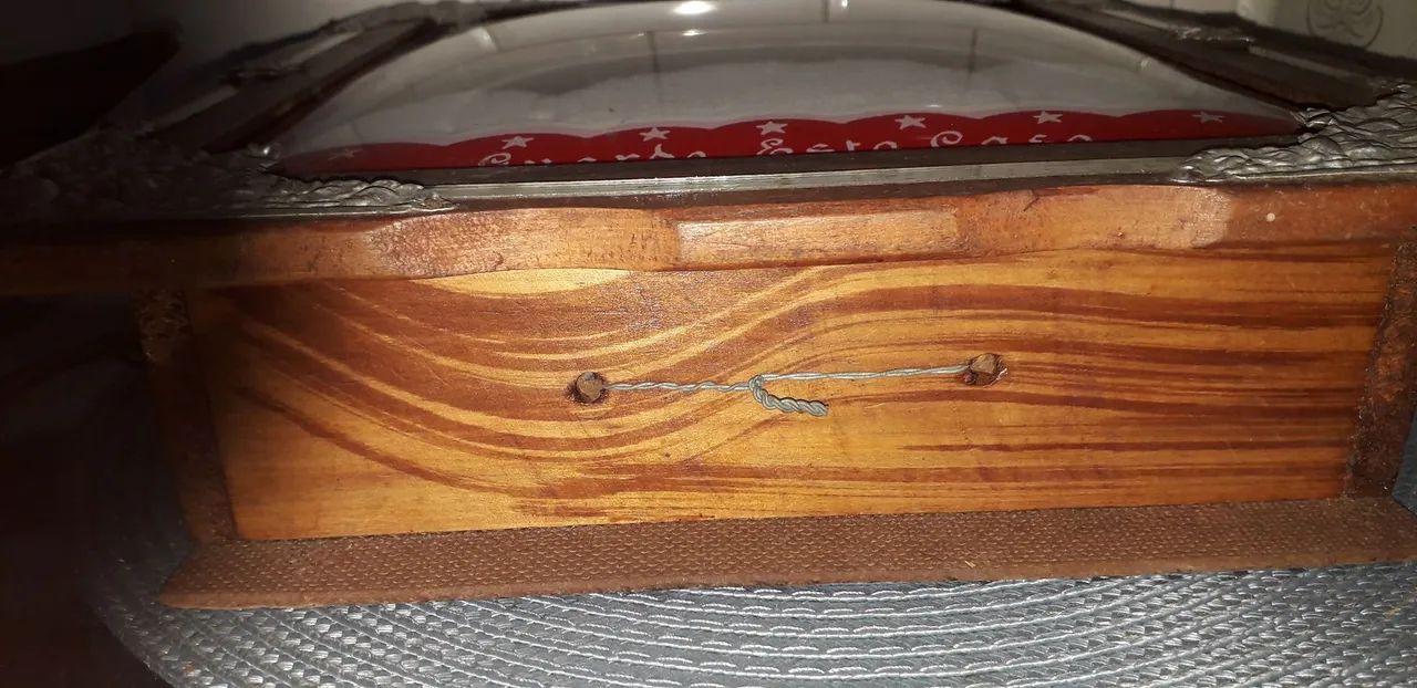 Relicário oratório antigo vidro bombê - Foto 4