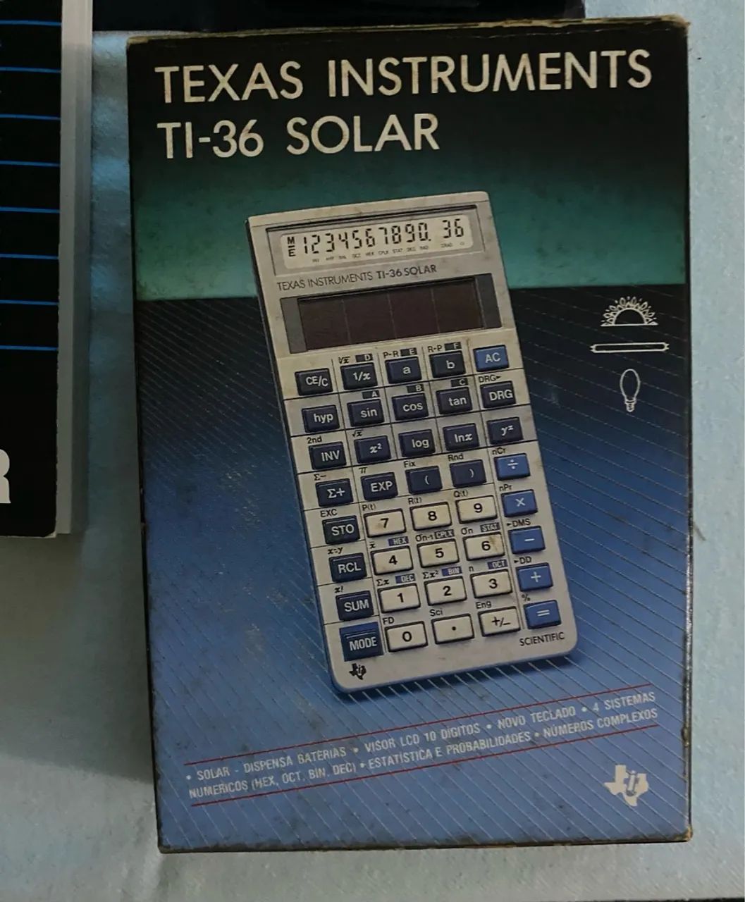 Calculadora científica Texas Instruments TI-36 Solar (Com manual de instruções e Caixa) - Foto 3
