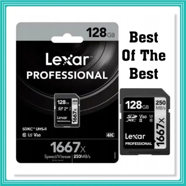 Cartão De Memória Lexar Professional 1667x SD 128 GB SDXC UHS-II