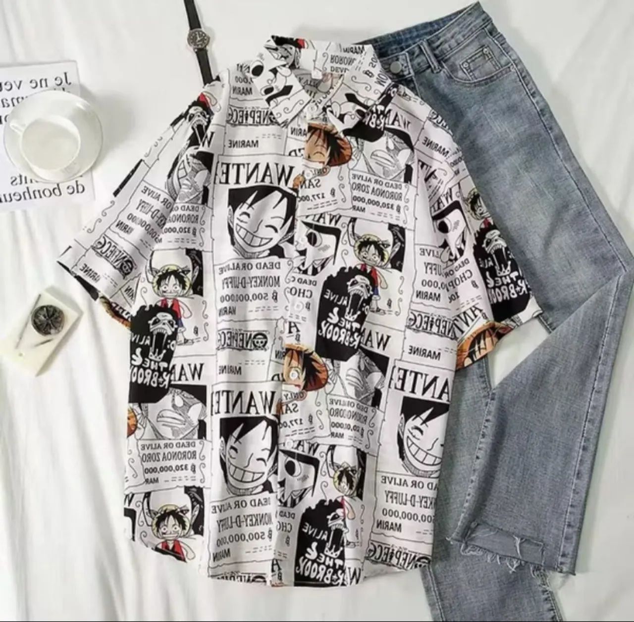 Camisa de botão onde piece e stitch