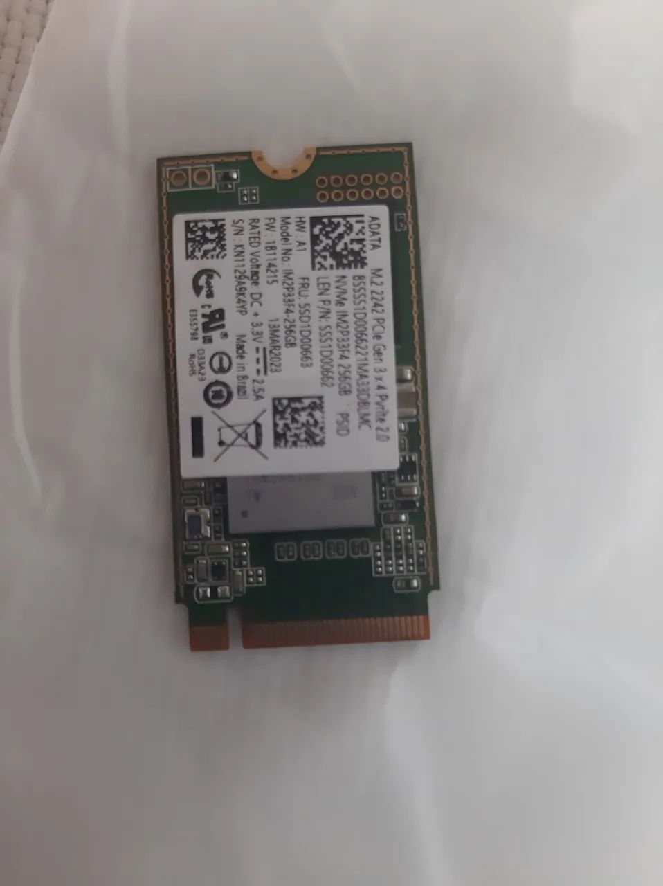 ADATA SSD M.2 2242 PCIe Gen 3 x 4 Pyrite 2.0 256GB NVMe64739264418945120