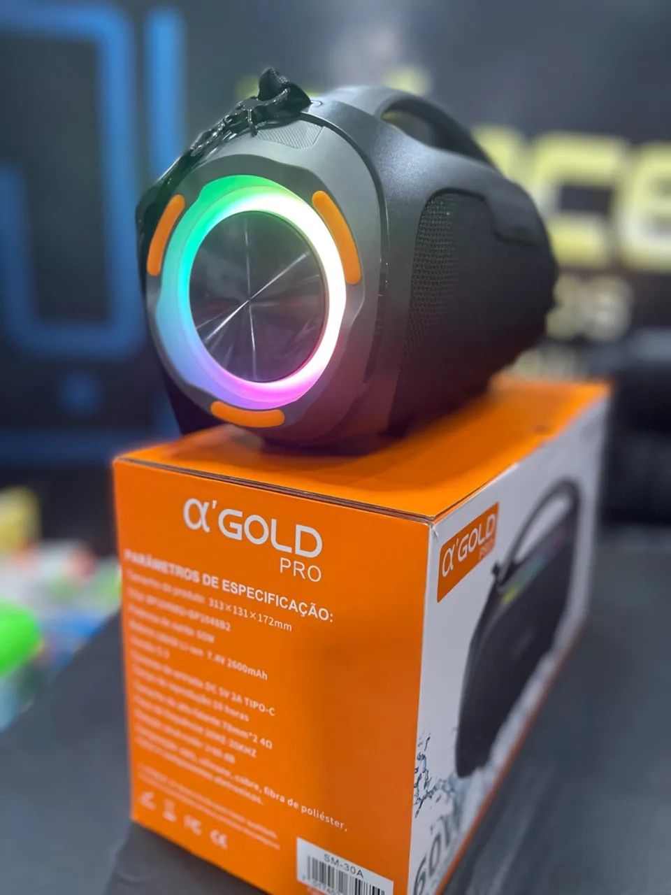 Caixa de Som Bluetooth 60W Alta Potência O'Gold - Foto 4