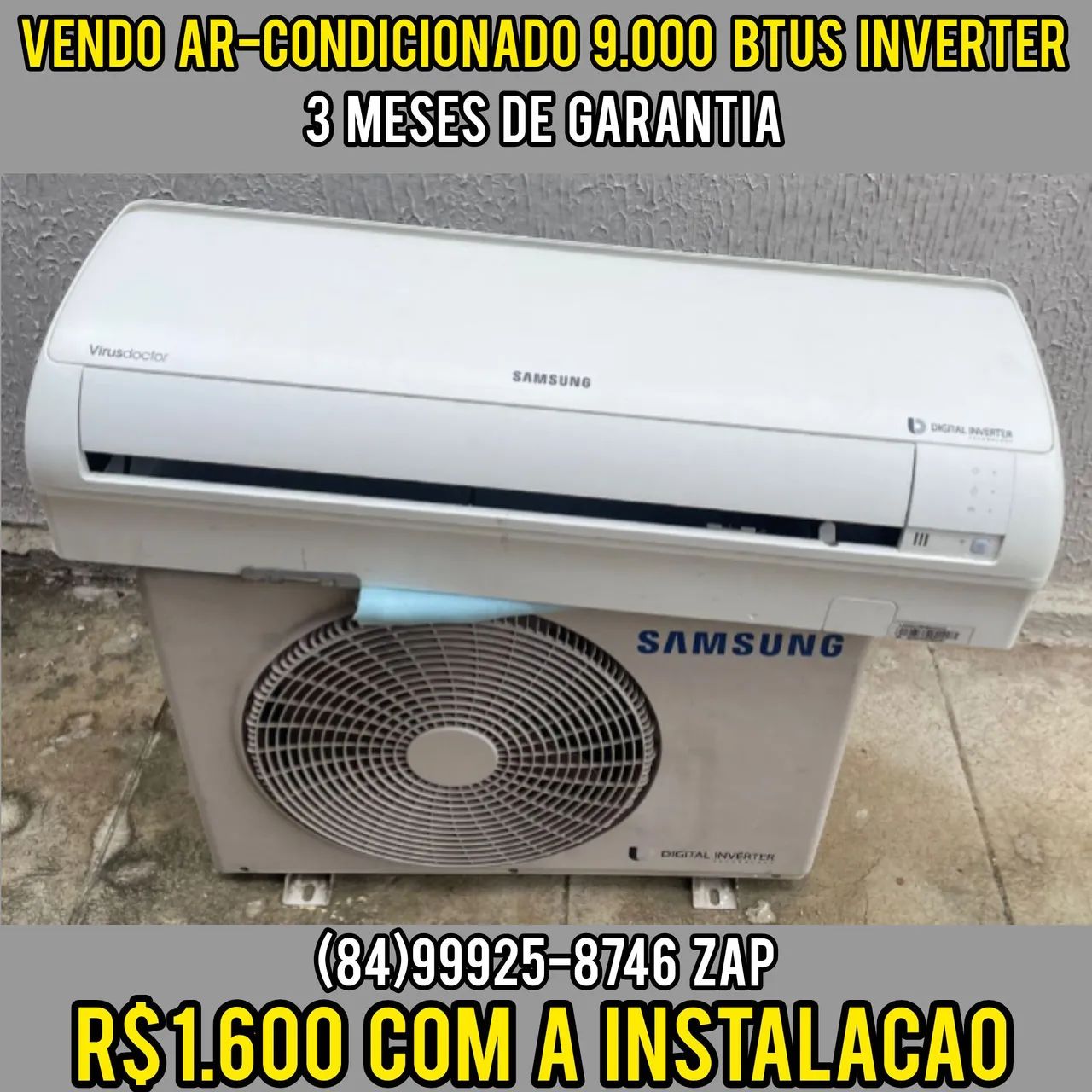 VENDO AR-CONDICIONADO 9.000 BTUS 