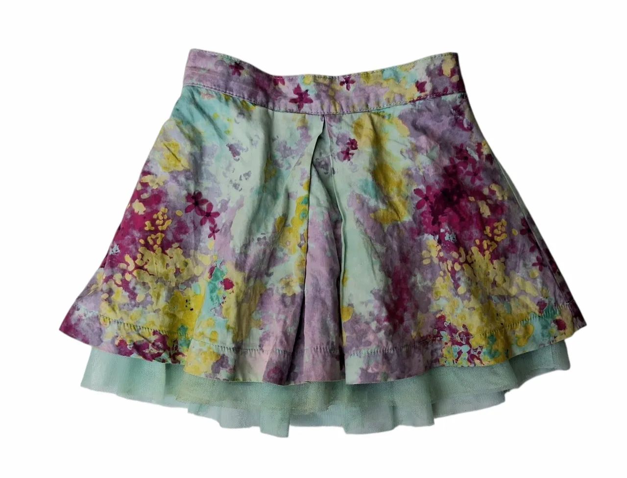 Linda saia floral com tule para meninas Gap 
