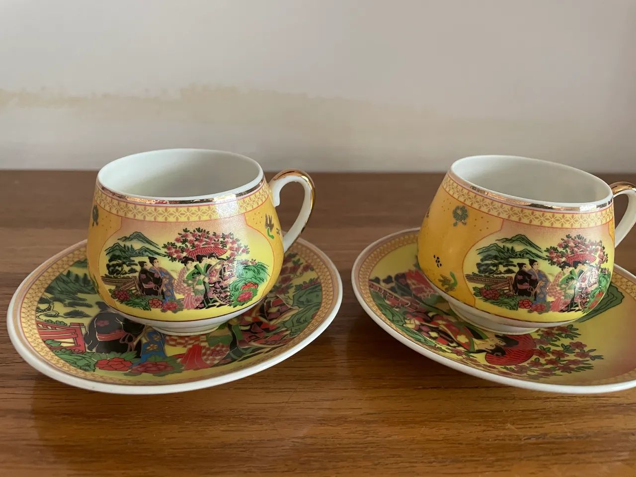 Xícaras com pires - porcelana decorada (Bela Gourmet) - Foto 2