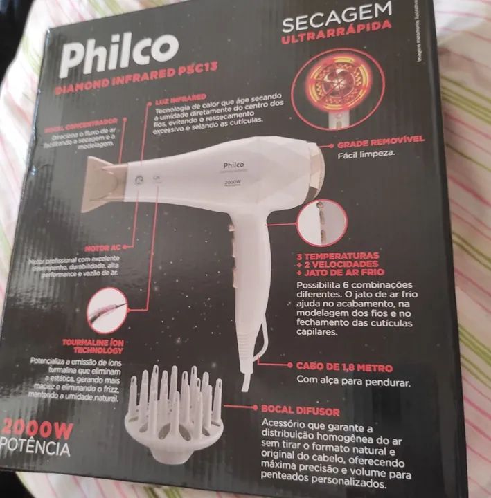 Secador de cabelo Philco 127v