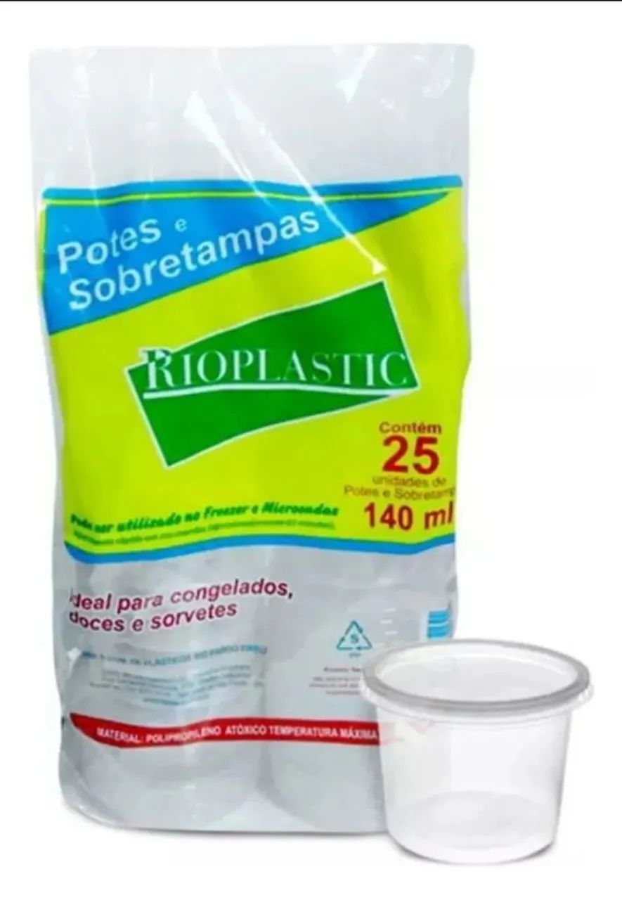 Pote Redondo PP RioPlastic 140ml Freezer e Micro-ondas  - Foto 3