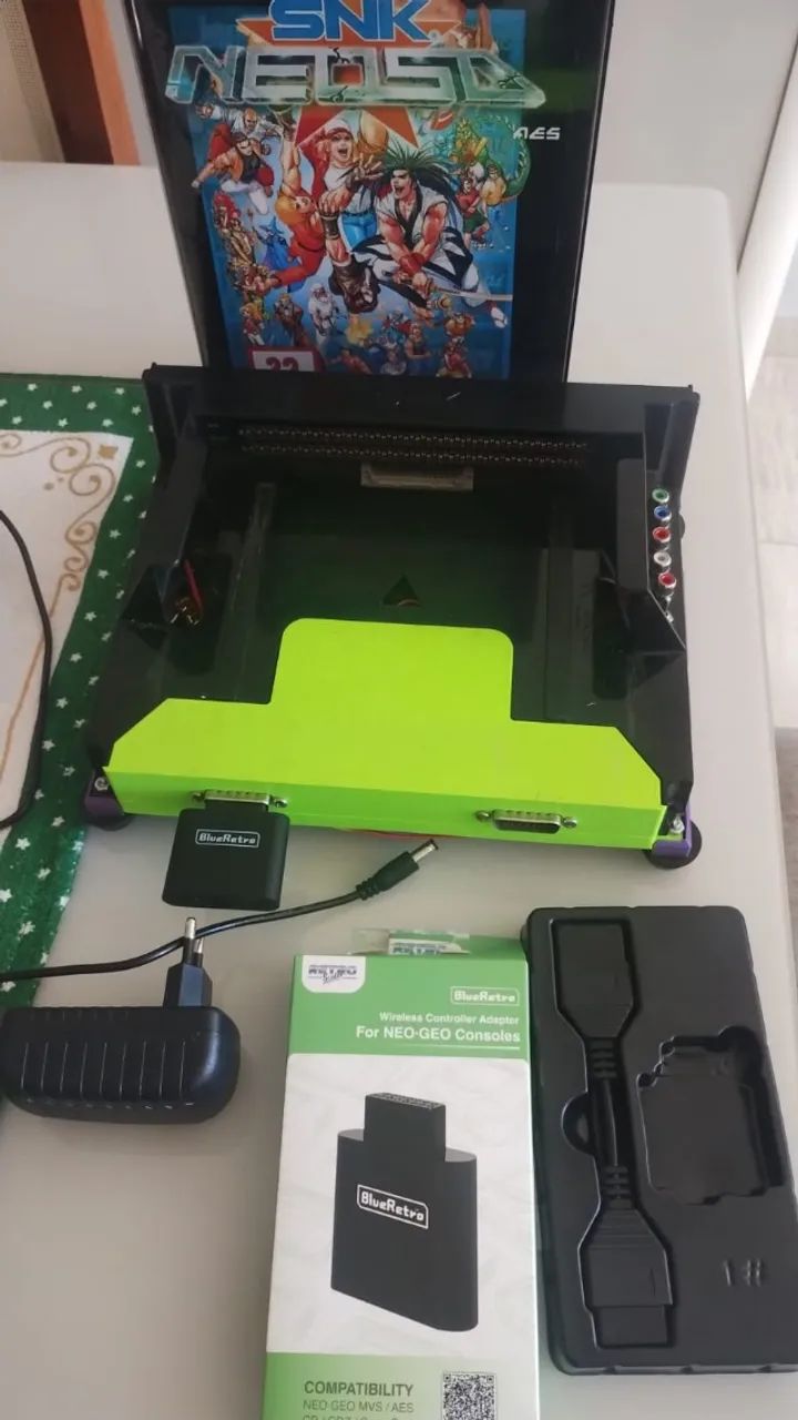 Neo Geo MVS Consolizada + Adaptador BlueRetro + Cartucho 150 em 1 = Kit Completo