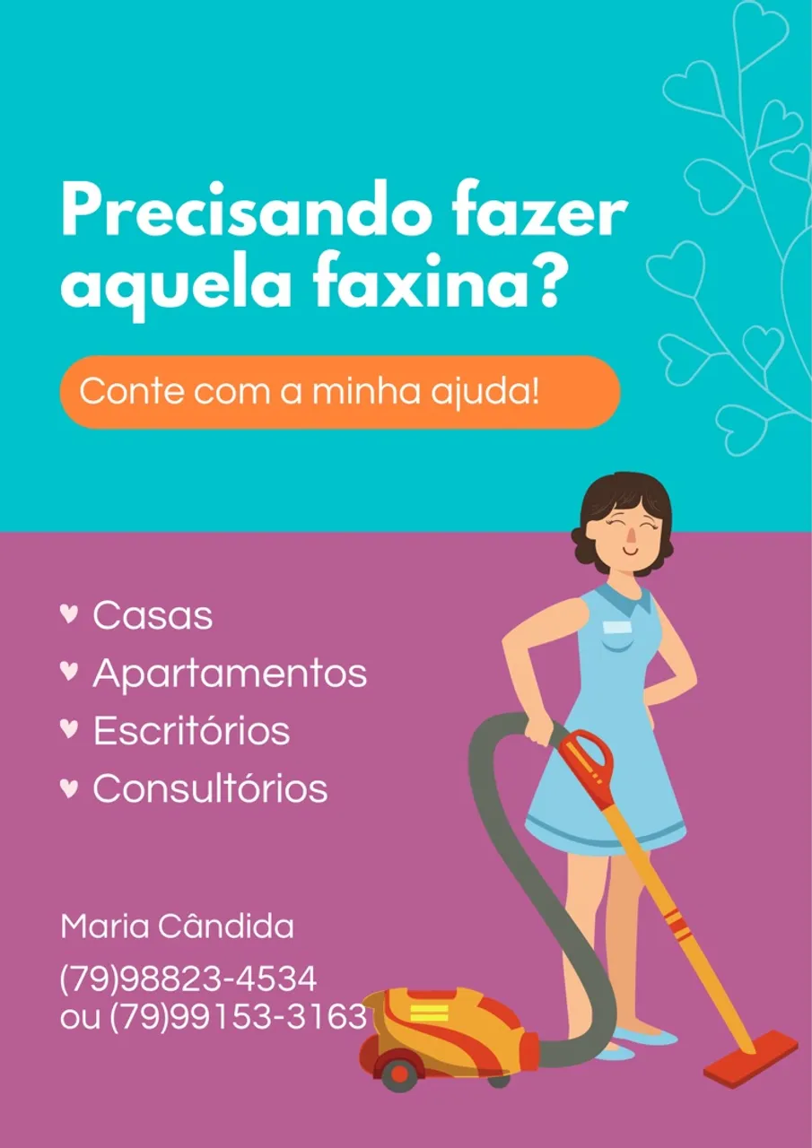 Faxina profissional - casas, apartamentos, escritórios e consultórios