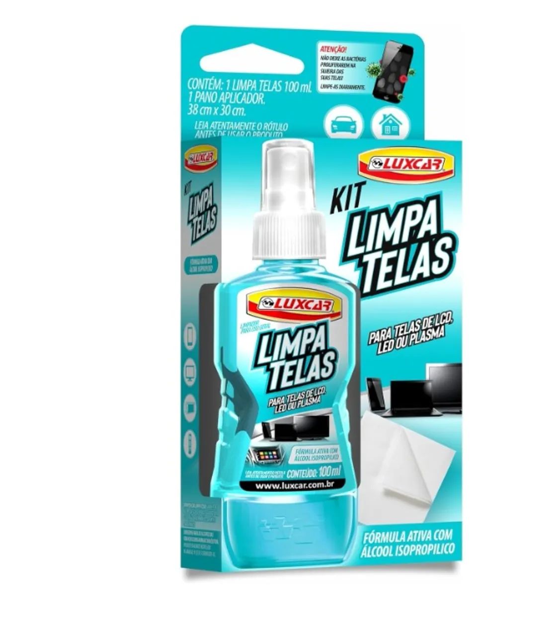 Kit Limpa Telas Luxcar 100 Ml + pano - Foto 3