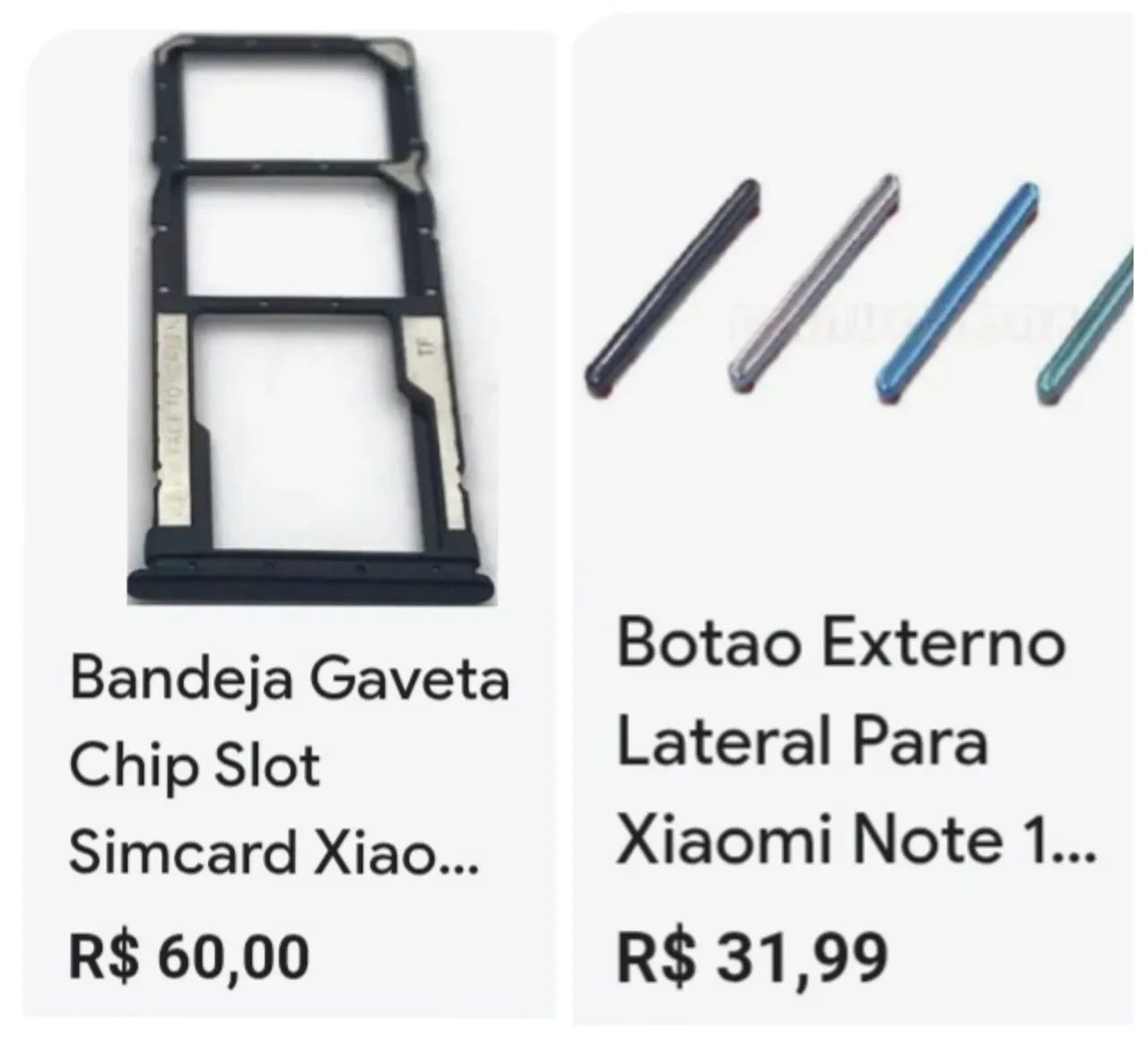 Gaveta Bandeja chip REDMI NOTE 10 + Botão Volume  - Foto 3