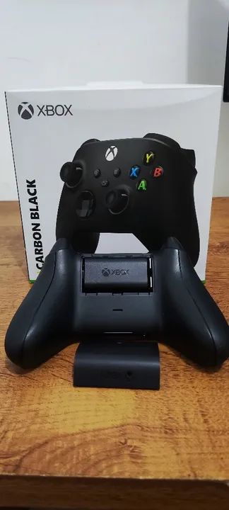 Controle Xbox Carbon Black com Caixa (Drift no Analógico)
