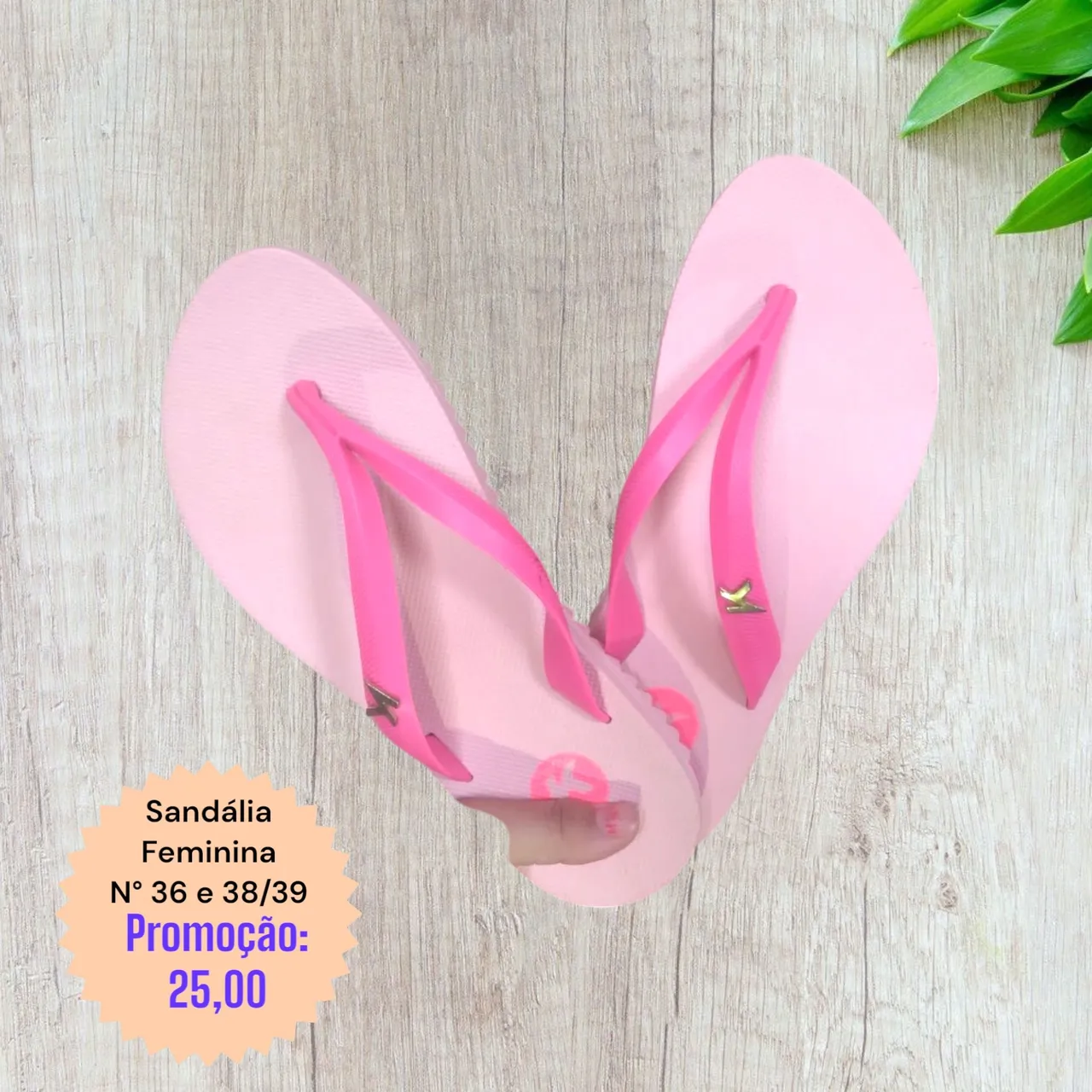 Sandália Feminina Rosa - N° 36 e 38/39 - Promoção!