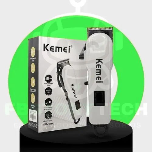 Máquina de Cortar Cabelo Profissional Kemei KM-809A - 2025