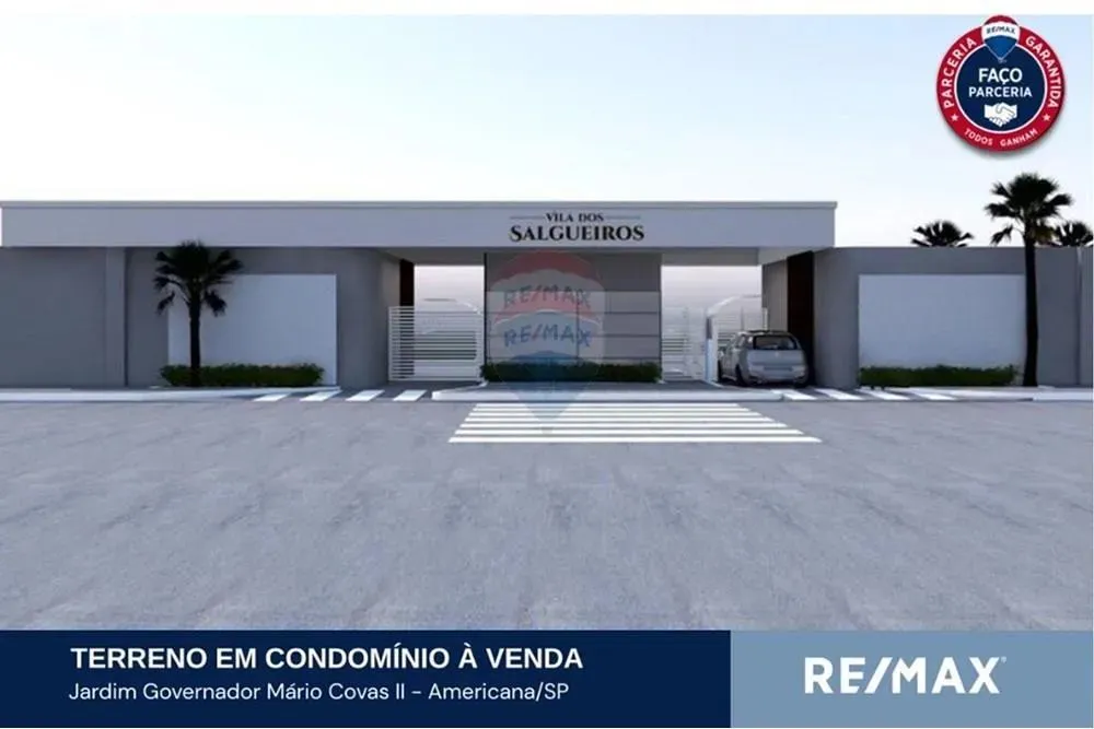 Terreno à venda, no Condomínio Fechado Vila dos Salgueiros em Americana, 129m²