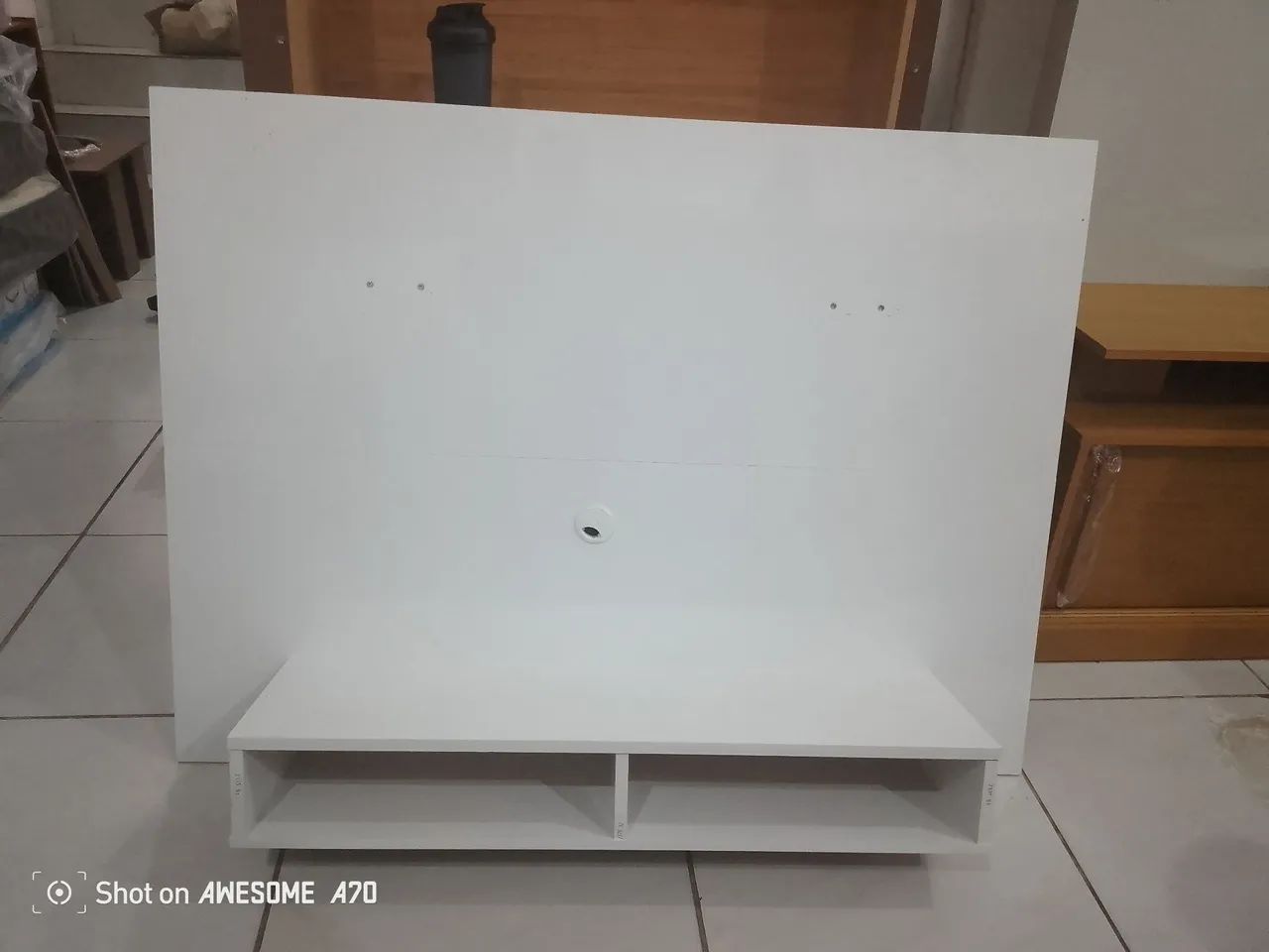 Painel para TV Branco com Nicho 49 polegadas Montagem e Entrega grátis 