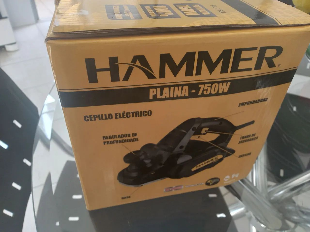 Plaina Elétrica Hammer 750W - Nova - Foto 2