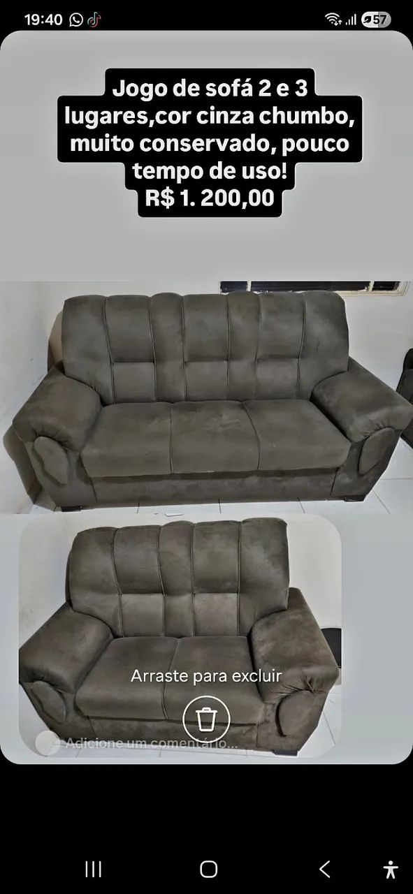 Jogo de sofá 2 e 3 lugares65580473904003120