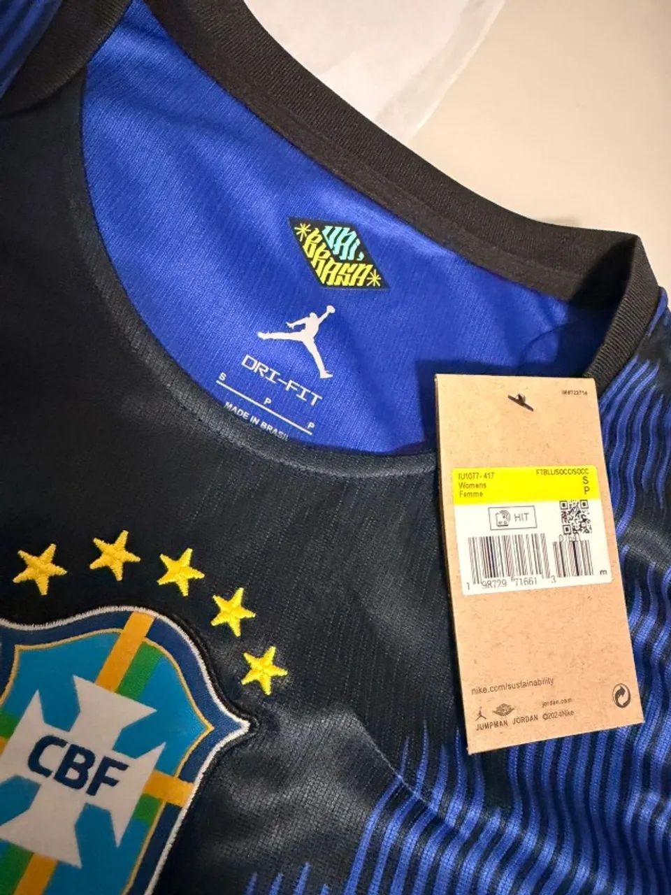 Camisa Brasil Feminina Azul - Foto 3