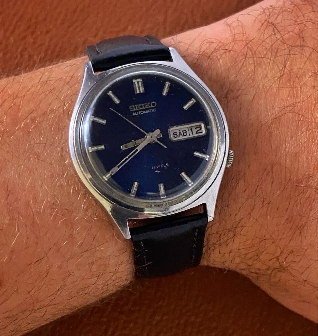 Relógio Seiko Vintage Azul - Foto 2