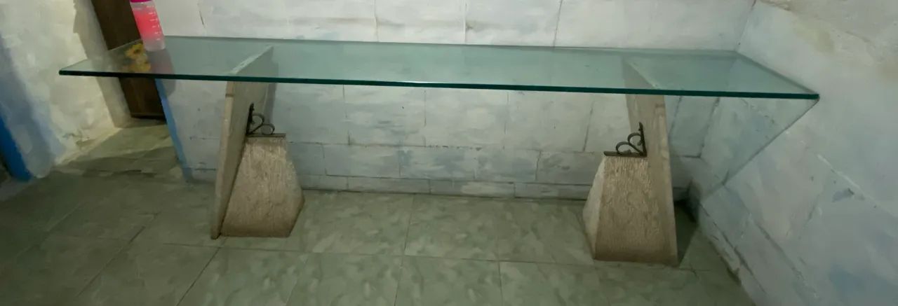 Mesa Aparador com Tampo de Vidro - Grande - Foto 3