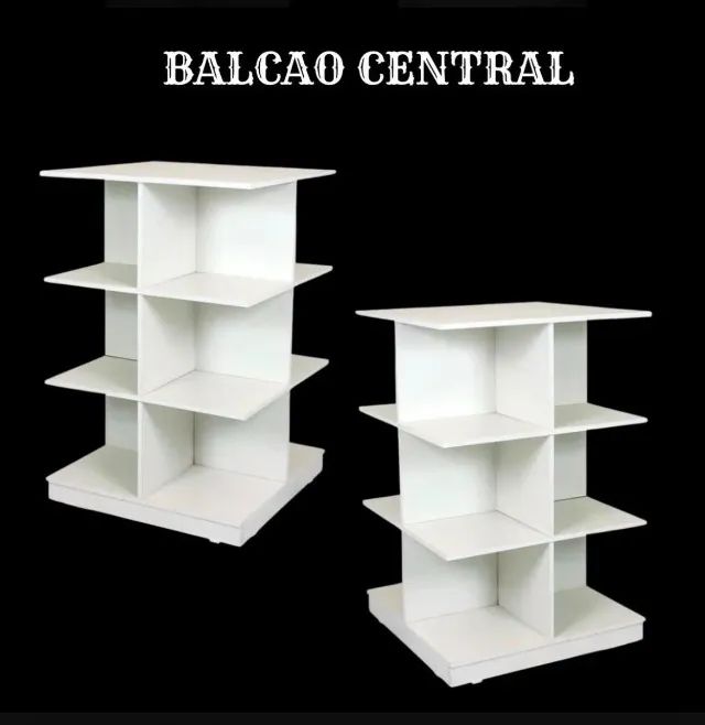 BALCÃO EXPOSITOR CM PRATELEIRAS MDF NOVO 