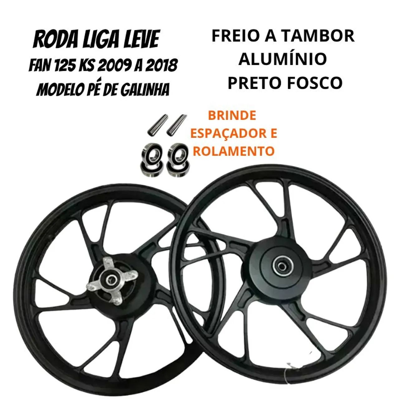 (Novo) Jogo de roda Fan 125 2009 na caixa