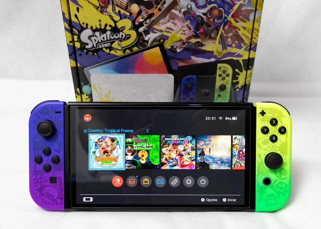 Nintendo Switch OLED Versão Splatoon 3 Desbloqueado - Foto 4