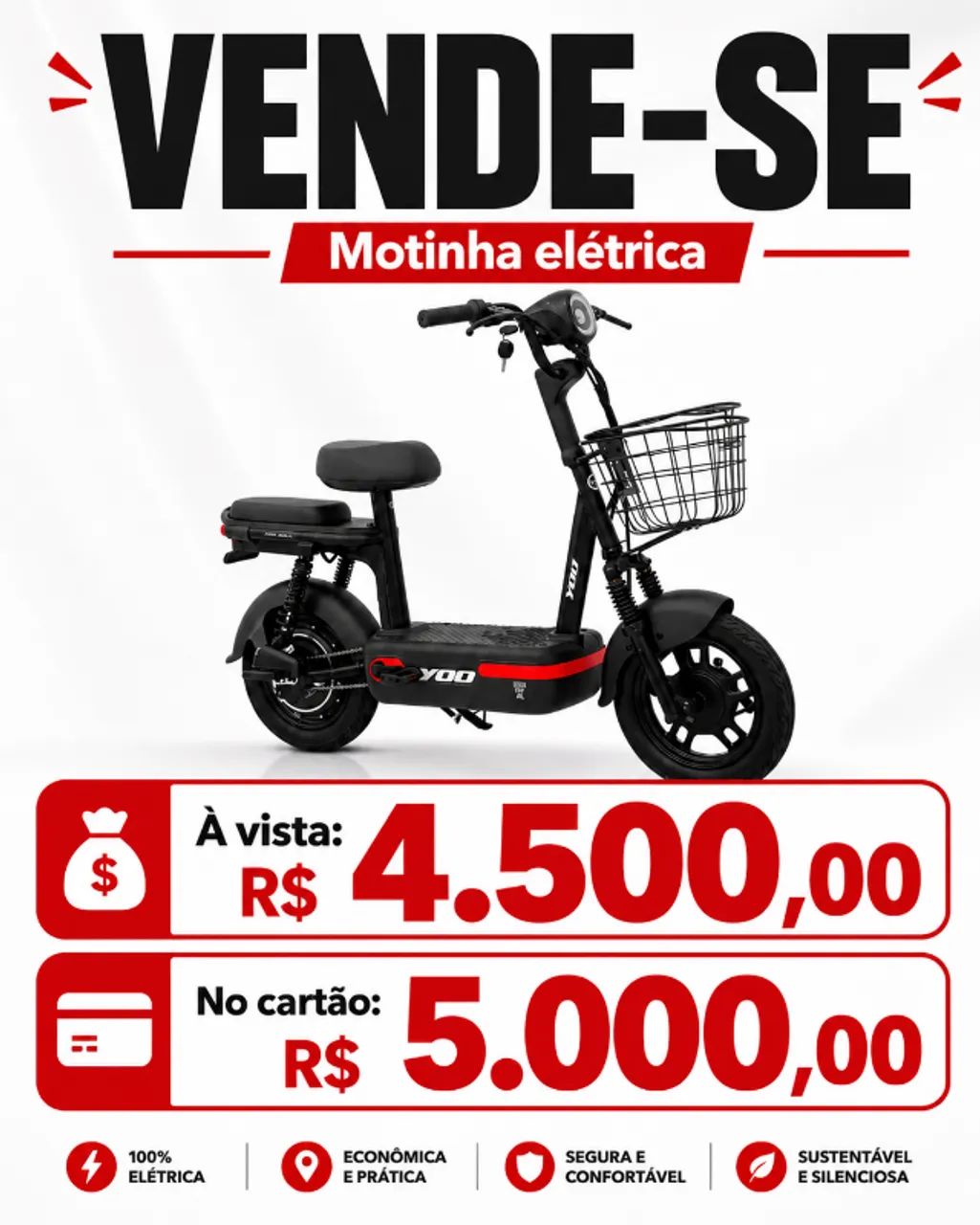 Bicicleta Elétrica Yoo Mobility Y-200 350W