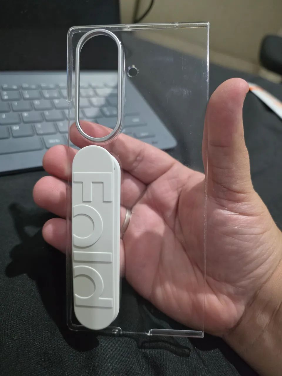 Case Original Samsung Z Fold 7 - Transparente com Alça  