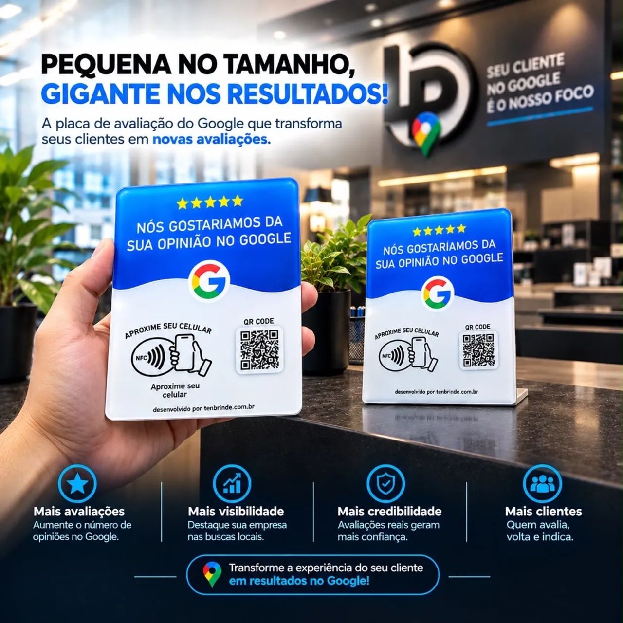 Placa de avaliação Google  - Foto 3