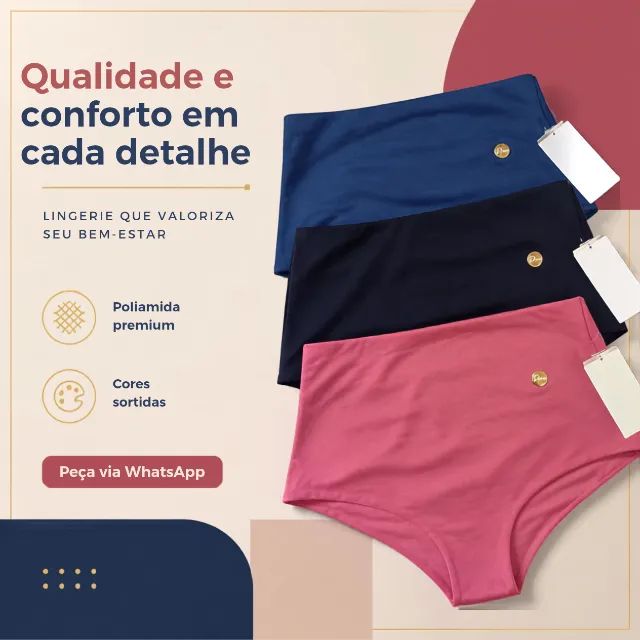 Calcinha toda dupla 