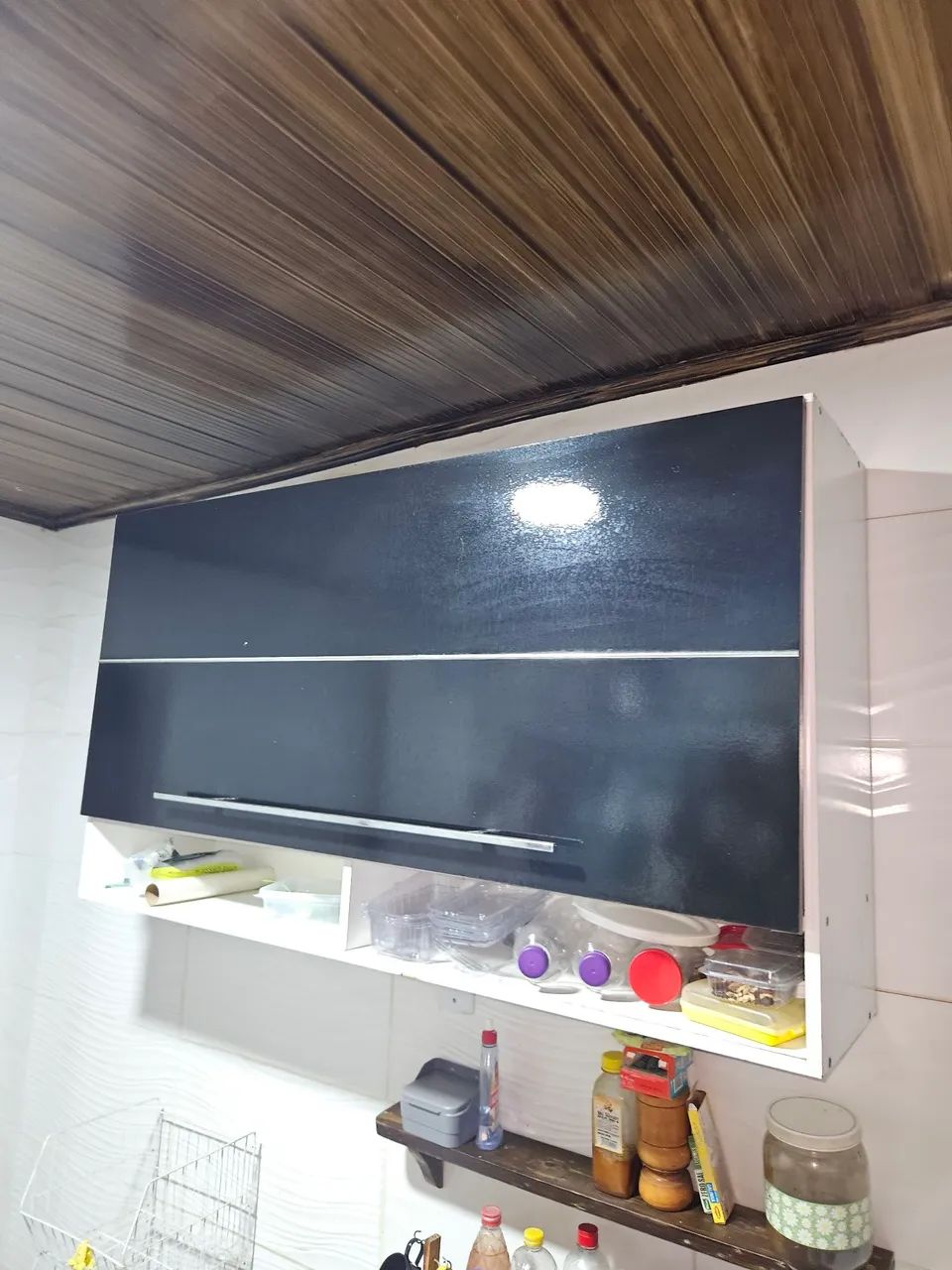 Armário aéreo Preto e Branco - Foto 2